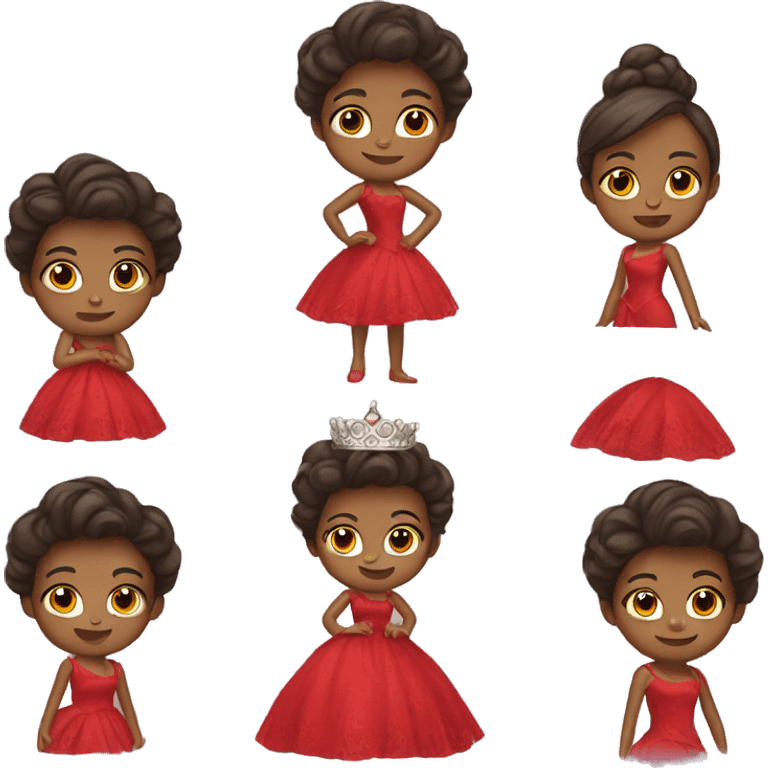 Princess in red dress  emoji