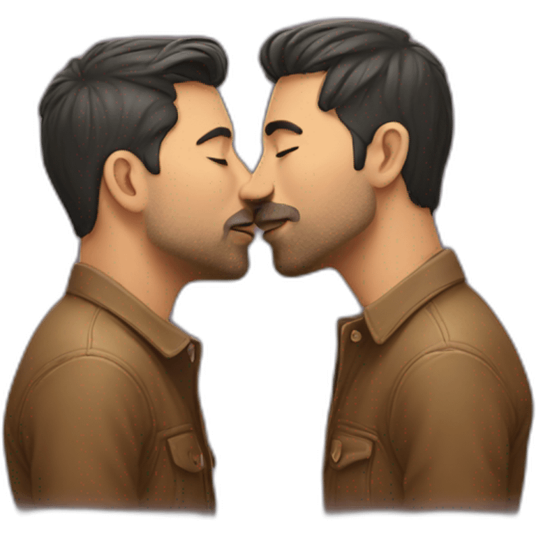 2 men kissing emoji