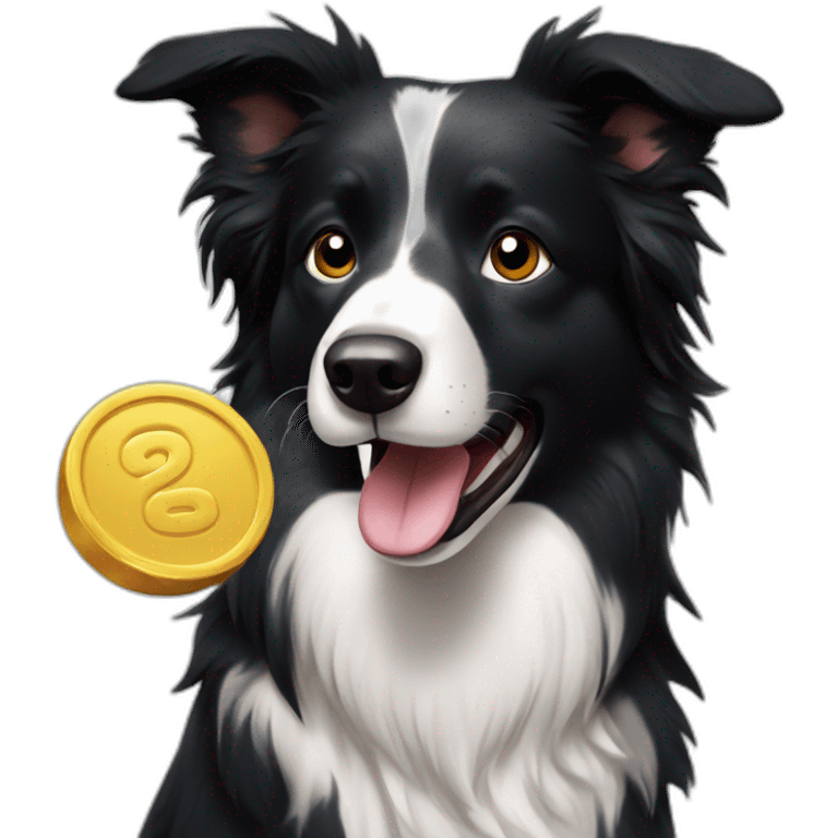 Border Collie playing lotery emoji