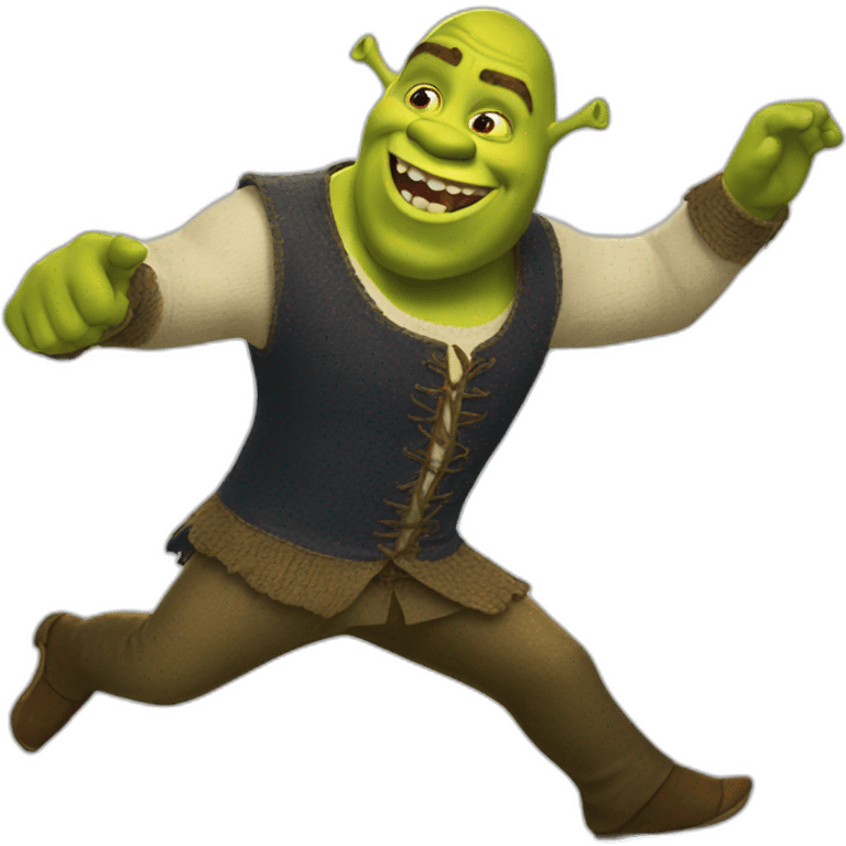 Shrek dancing macarena emoji