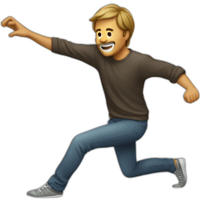 homme qui fait un dab emoji