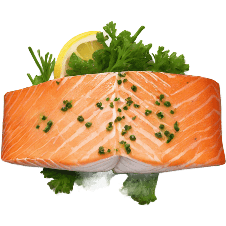 Salmon with Garlic Lemon Butter Sauce emoji