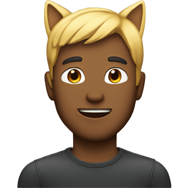 man with cat ears emoji