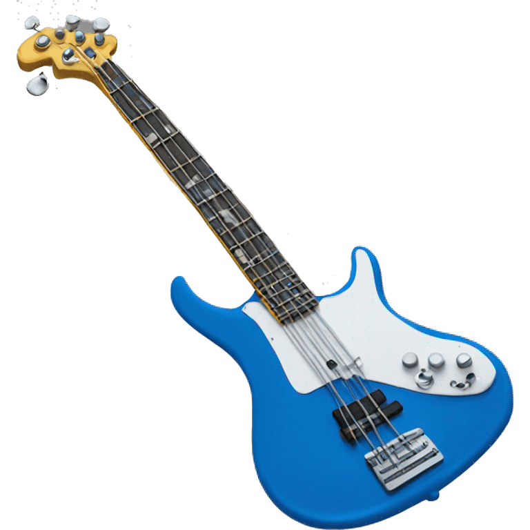 Blue bass guitar emoji