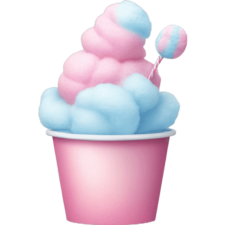 Cotton candy with cup emoji