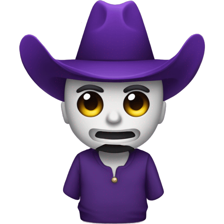 Demonio con sombrero color morado emoji