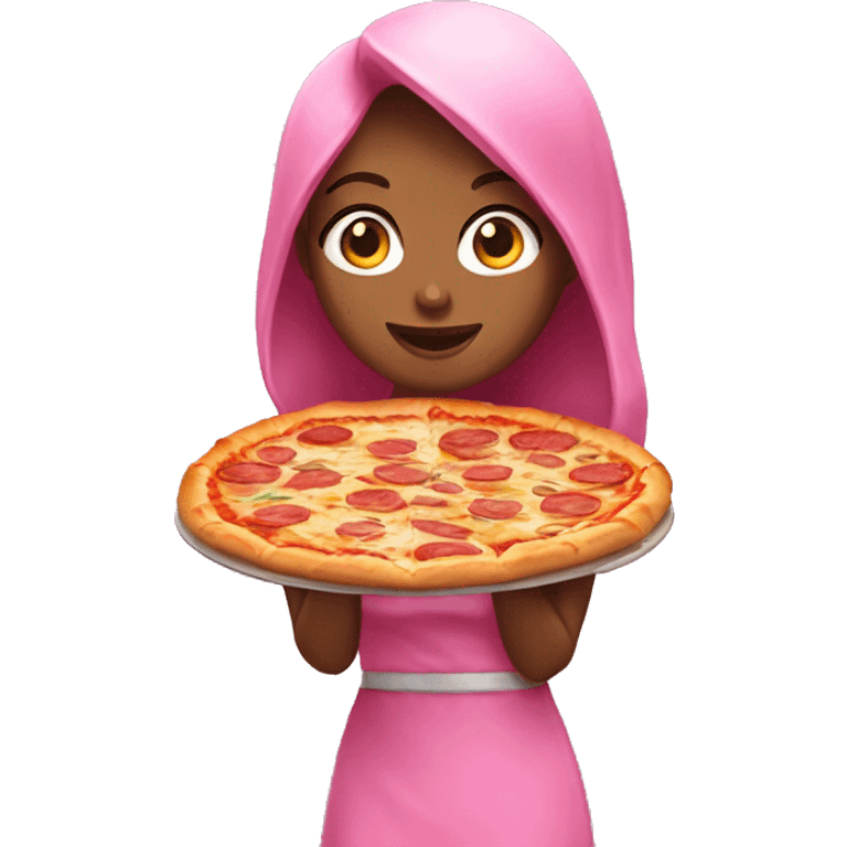 pinkpantheress holding pizza emoji