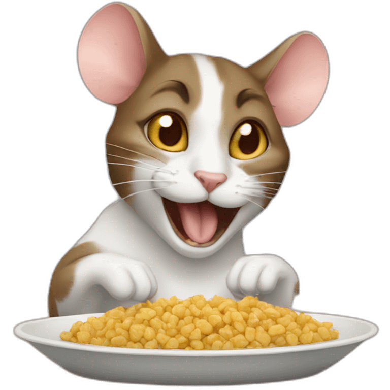 mouse-eating-cat emoji