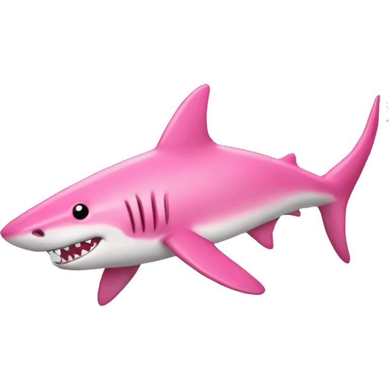 Pink shark with a bow emoji