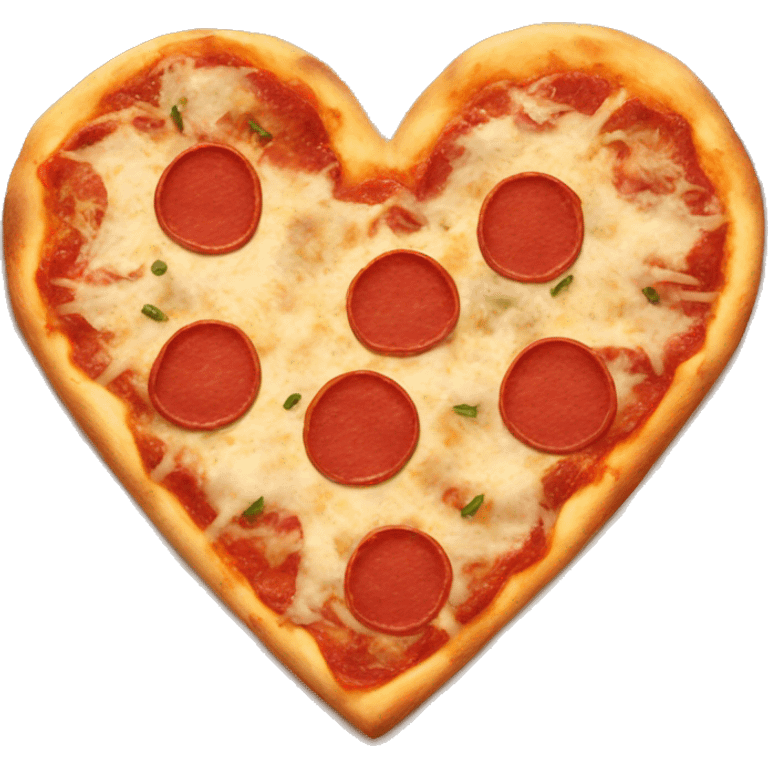 Heart shape pizza emoji