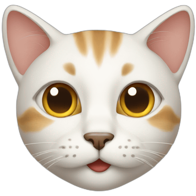 Cat with people face emoji