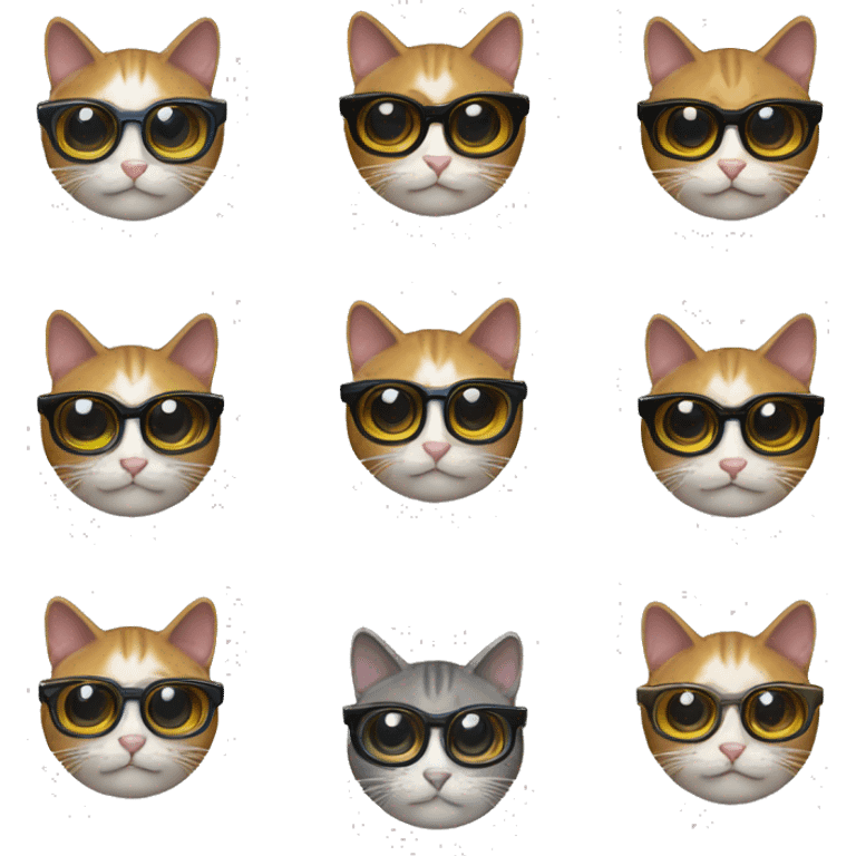 Gato con lentes emoji