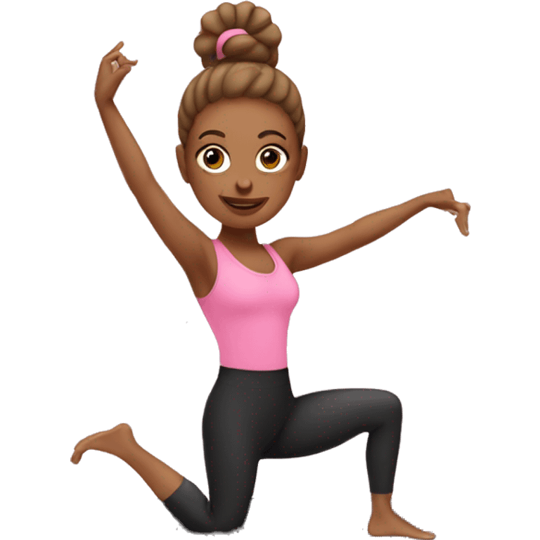 Pink Pilates girl emoji