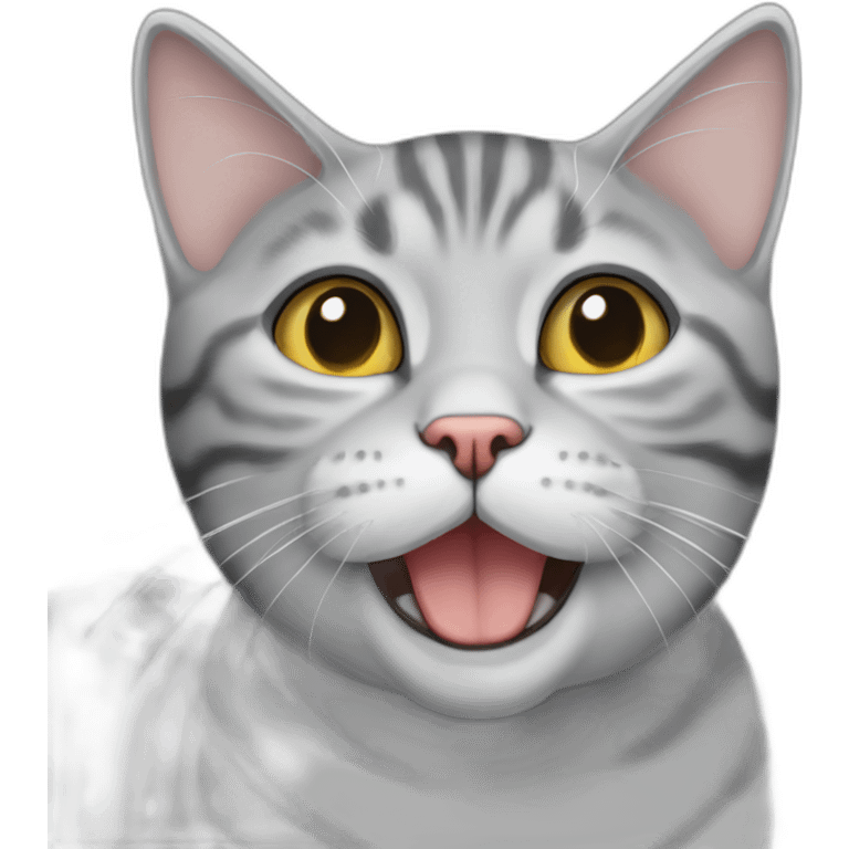 cat-grey-American shorthair cat-weep emoji