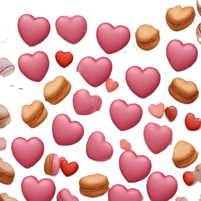 Heart shaped macaroons  emoji