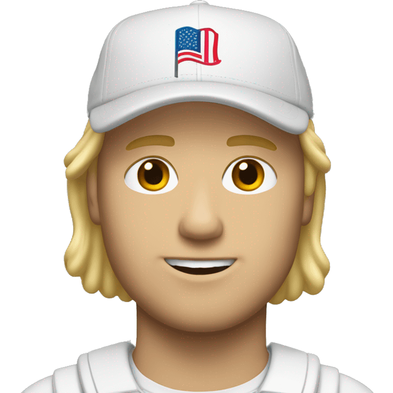 White guy with blond hair and Philly cap emoji