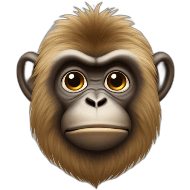 Hairy Monkey pouting emoji