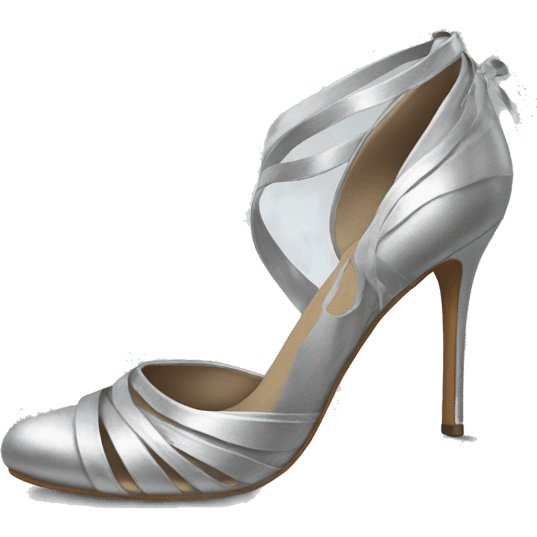 Silvery twirls low heels emoji