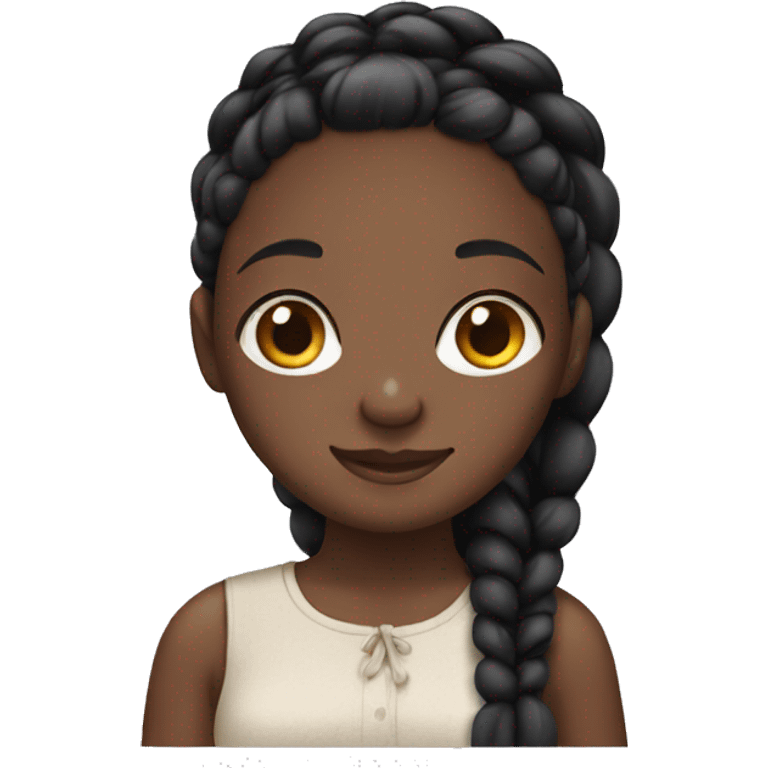 black girl with braids emoji