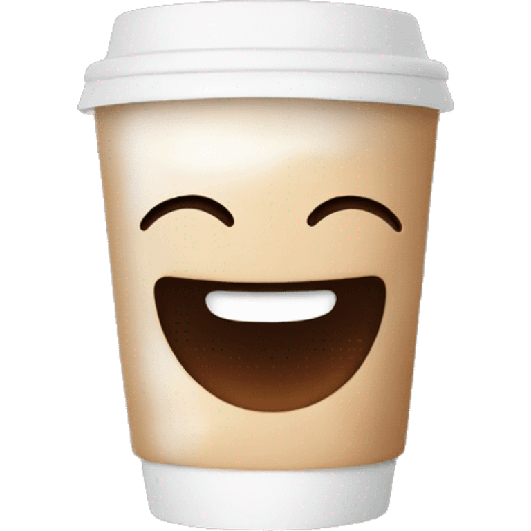 Cute happy coffee aesthetic emoji