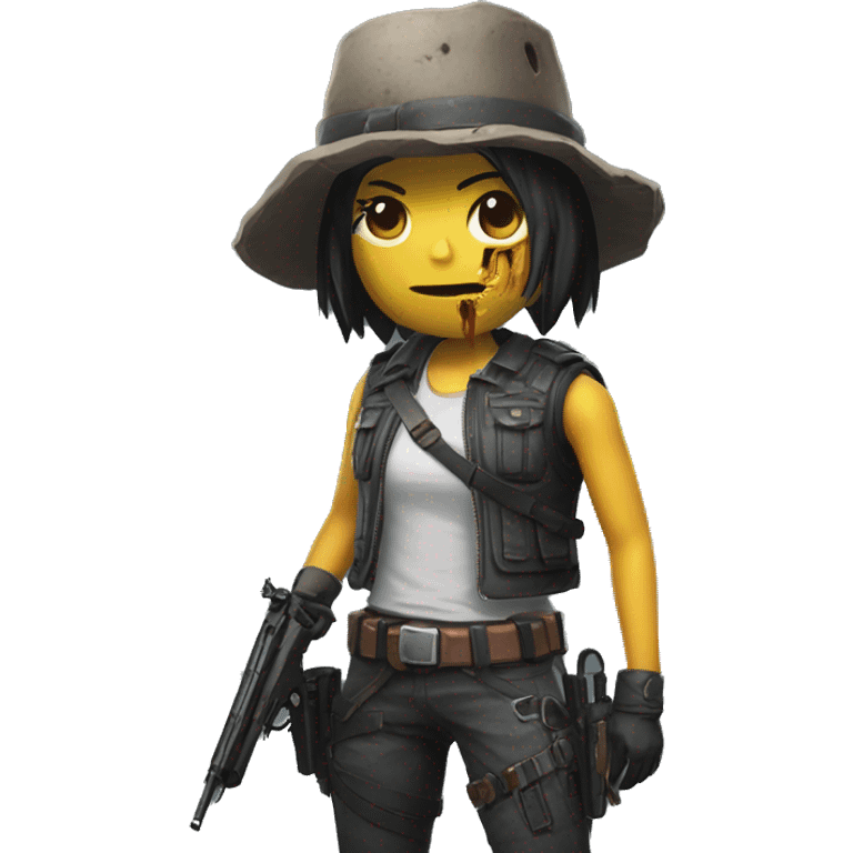 Calavera y momia con armas de pubg móvil  emoji