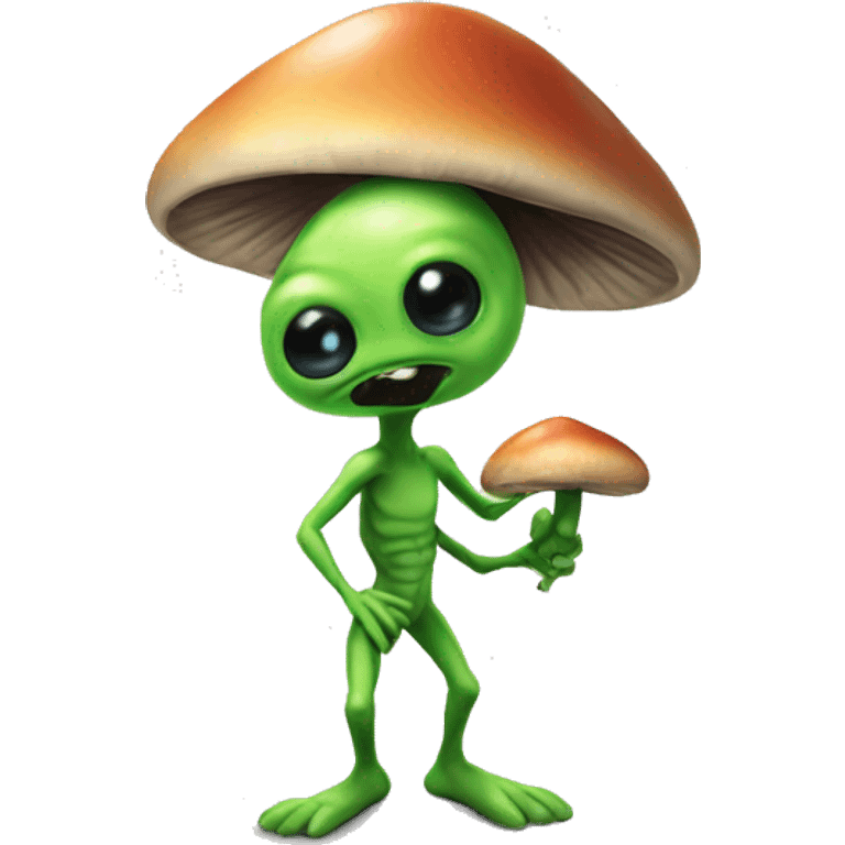 Alien with mushroom emoji