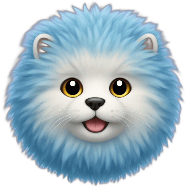 blue fluffy emoji