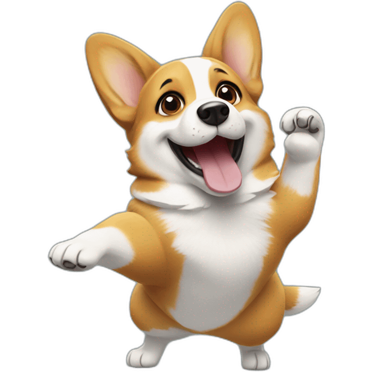 Corgi dancing emoji