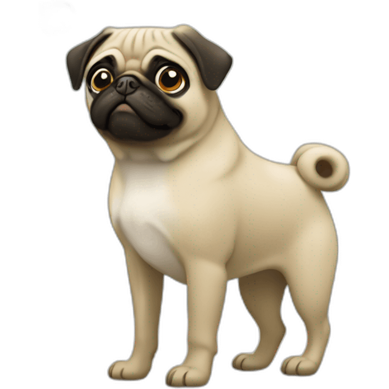 Pug cuidando la casa  emoji