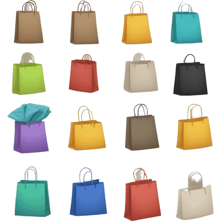 shopping bags full of clothes emoji