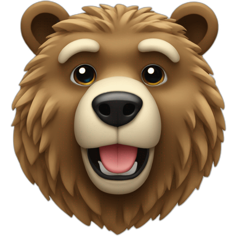 Bear-chain-in a computer emoji