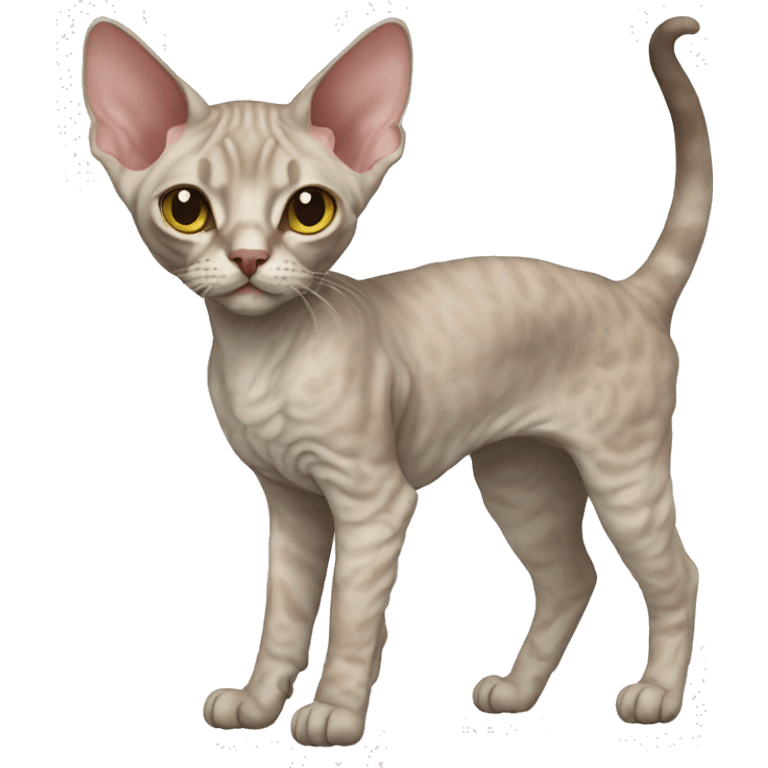 Devon Rex Cat Full Body emoji