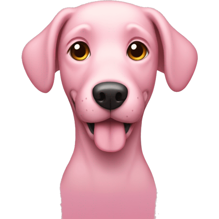 Pink dog emoji