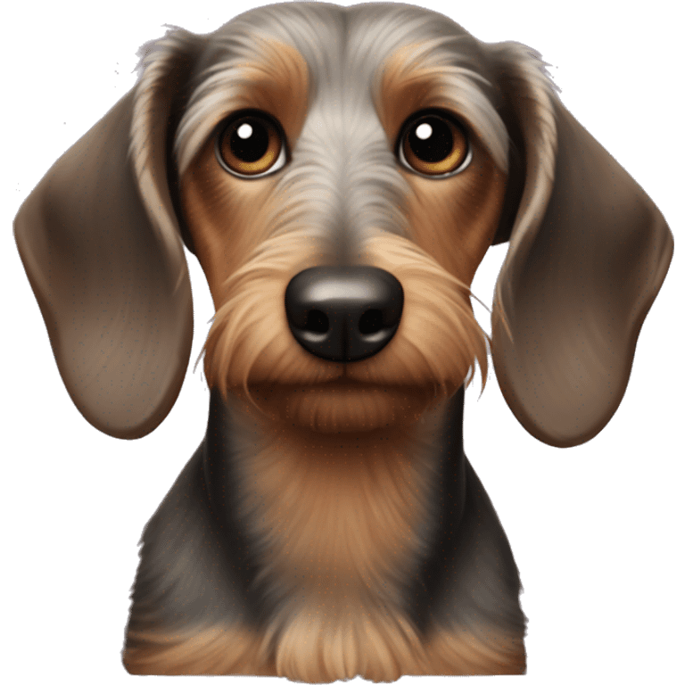 Old wire-haired dachshund emoji