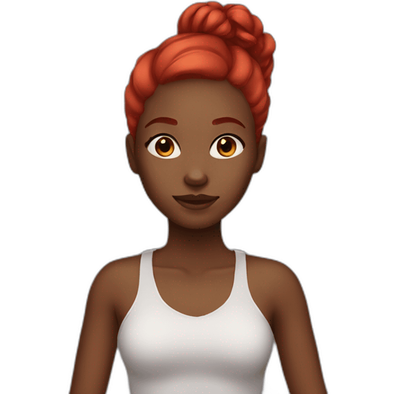 Black girl red hair emoji