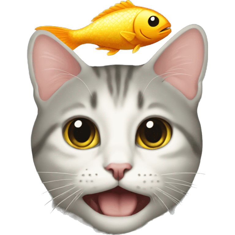 Fish in a cat’s head emoji