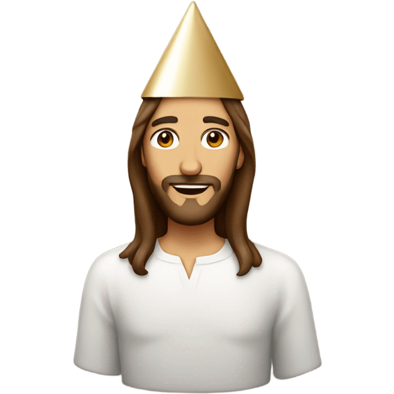 Jesus, birthday, party hat, birthday cake emoji