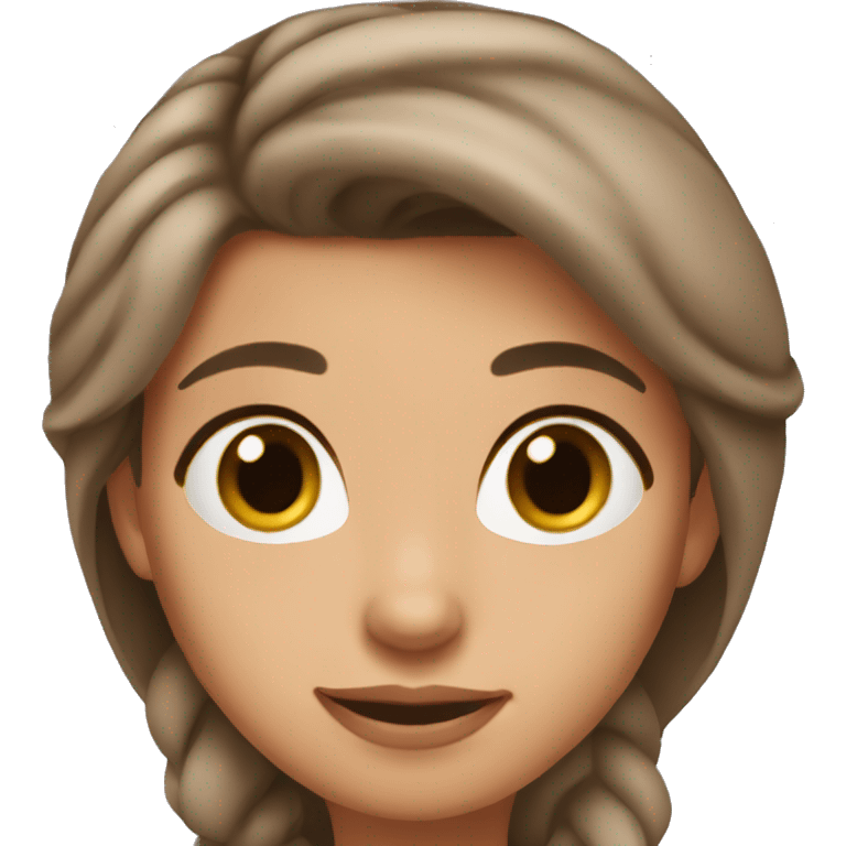 Woman called Léa Disney - Brown hair and Brown eyes emoji