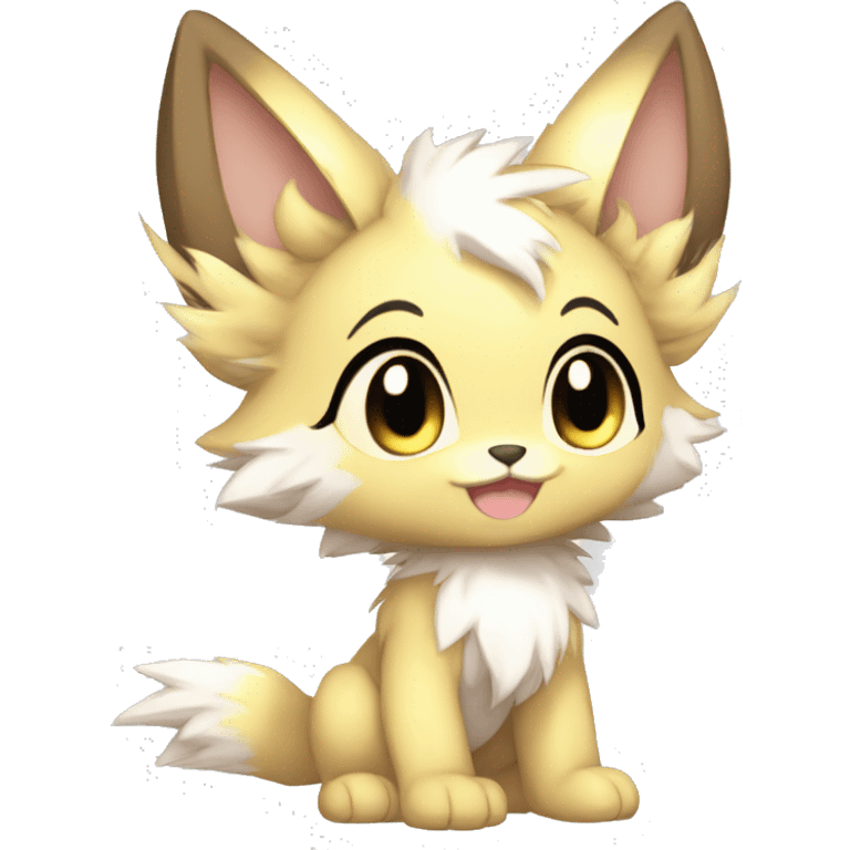 shiny anthro sparkle-furry fur-sona chibi Fakémon-hybrid full body emoji