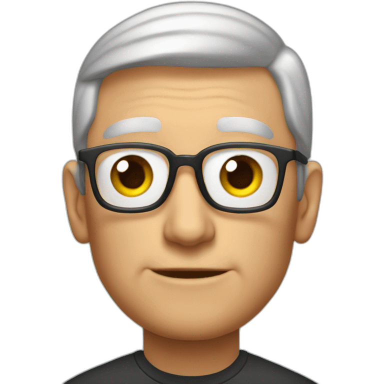 Tim cook with star emoji eyes emoji