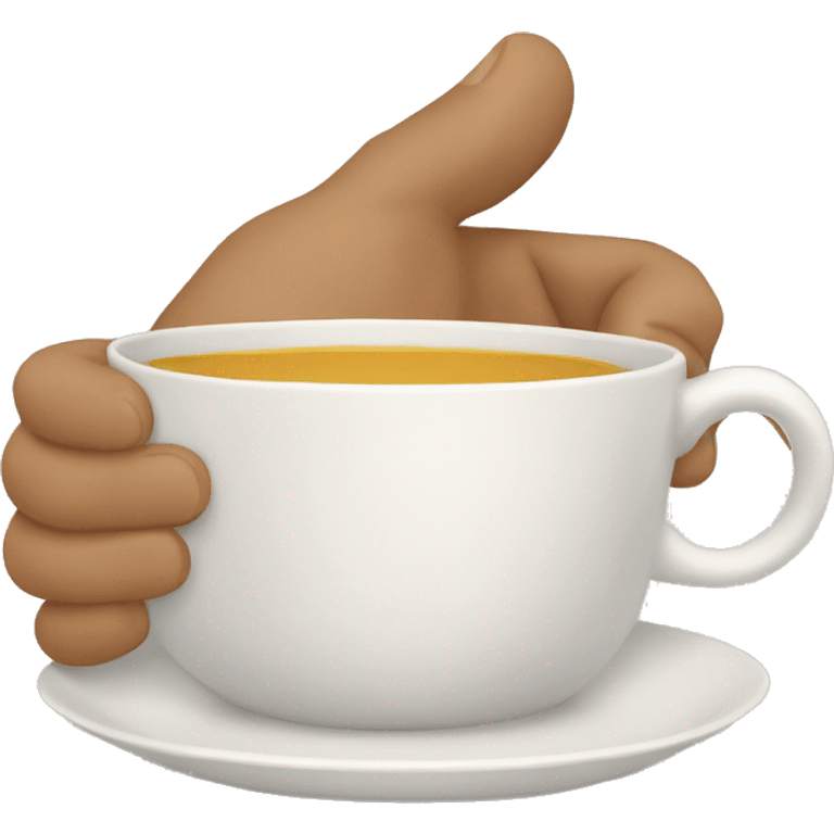 hand holding teacup by handle emoji