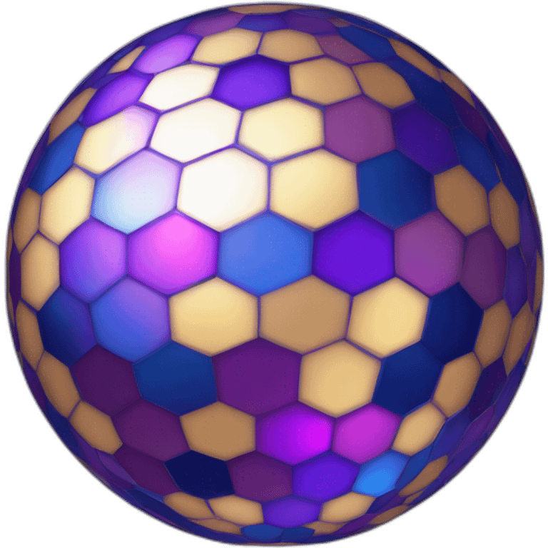 blue and purple disco ball emoji