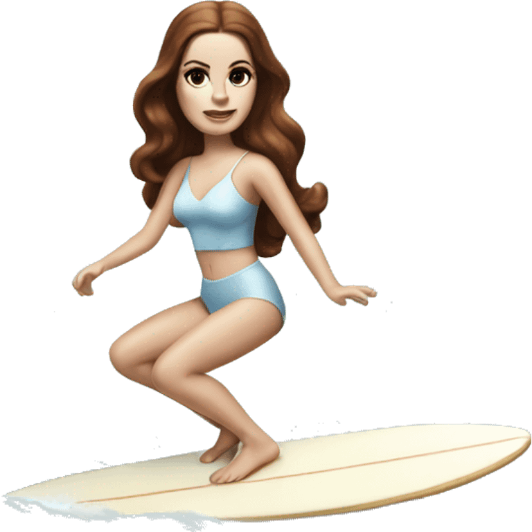 lana del rey riding a surfboard  emoji