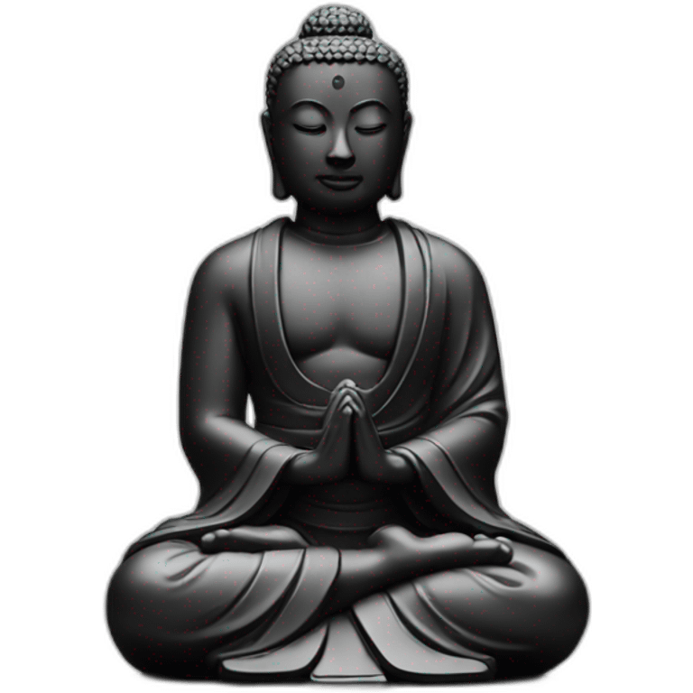 Zen Pray statue black emoji