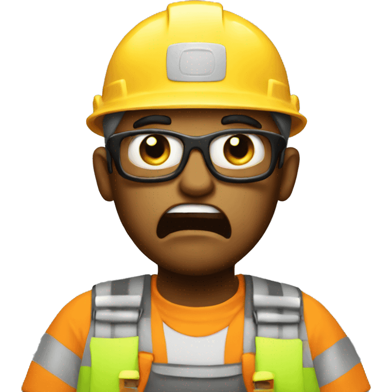 Scary construction worker emoji