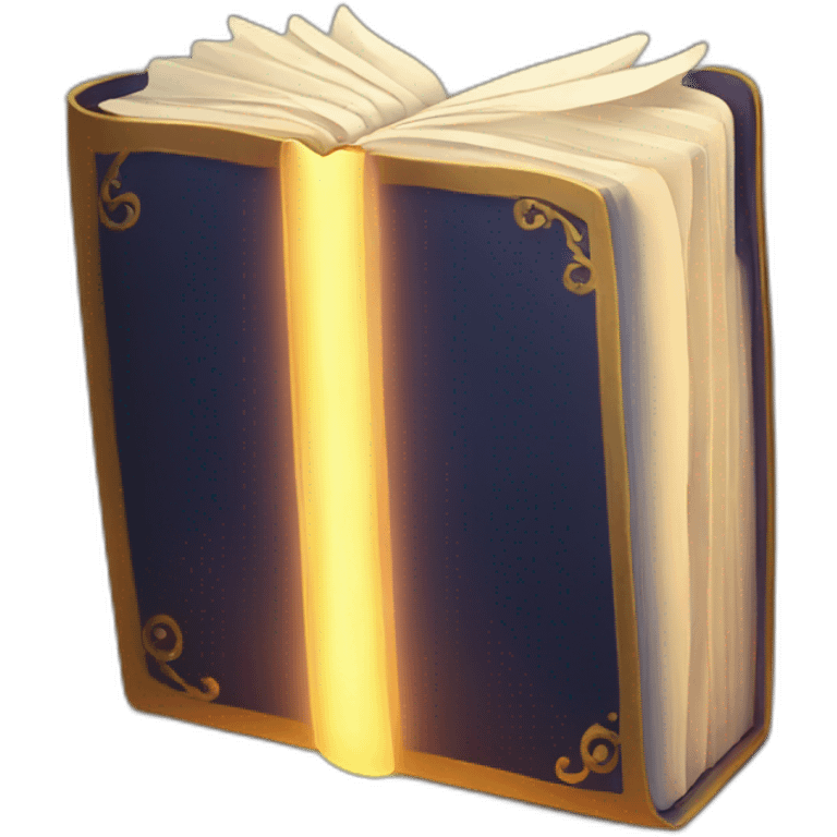 glowing book emoji