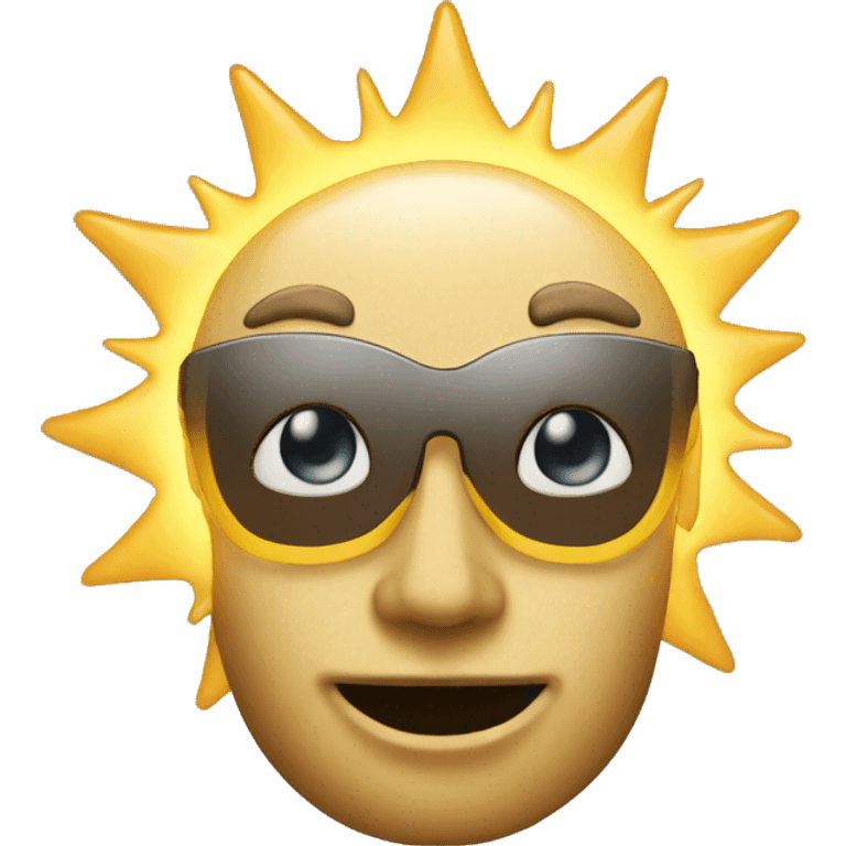 Create brilliant sun emoji