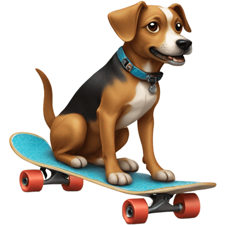 Dog on skateboard  emoji