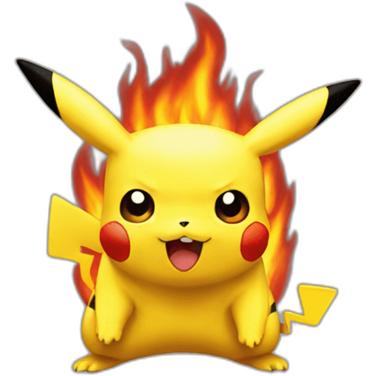 Pikachu fire emoji