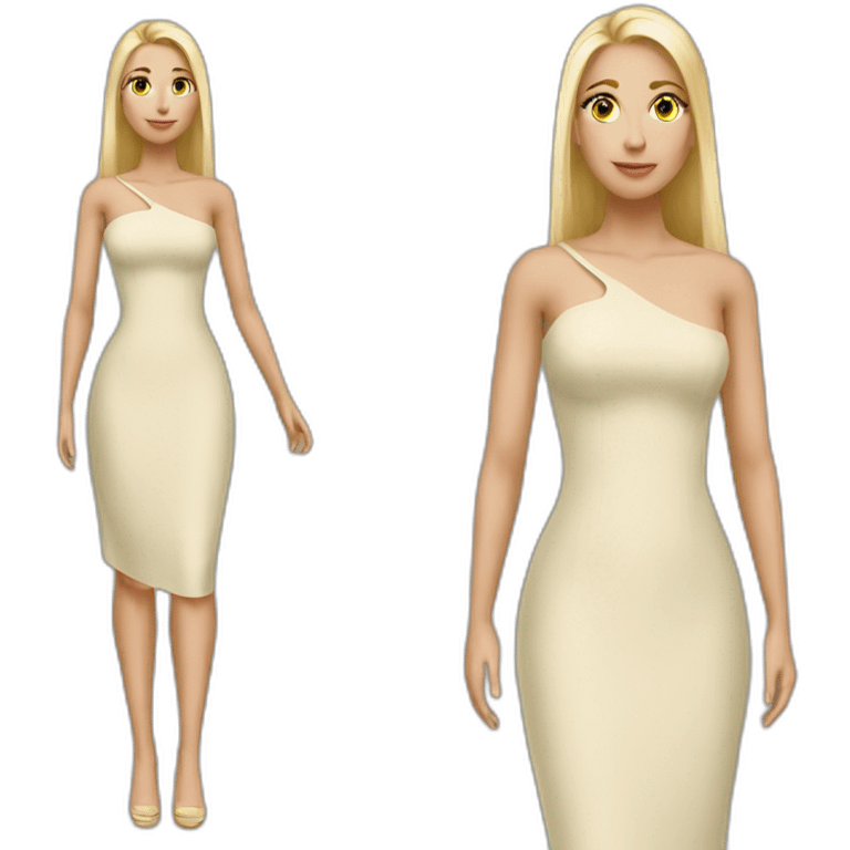 Hot blonde woman jn dress emoji